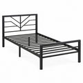 Estrutura Retangular em Aço Preto para Colchão 90 x 190 cm